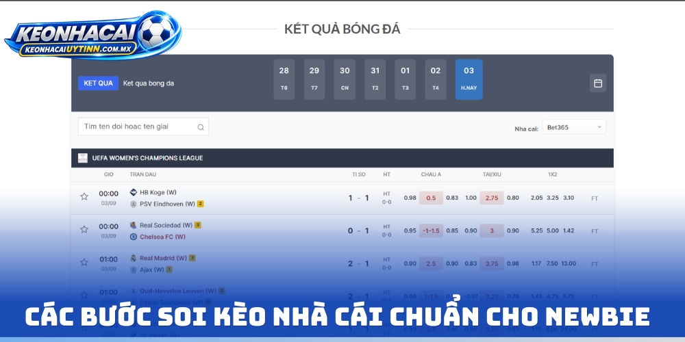 Các bước soi kèo nhà cái chuẩn cho newbie