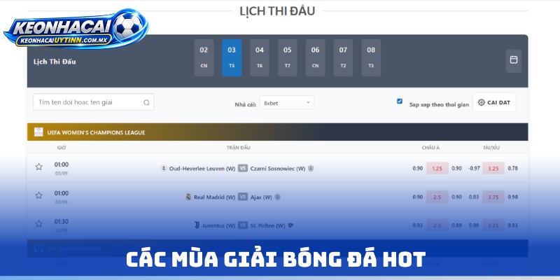 Các mùa giải bóng đá hot